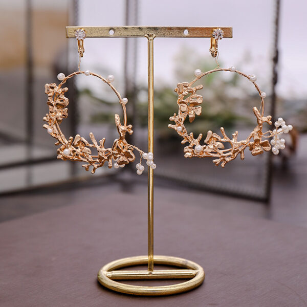 Pearl Full Circle Bridal Crown Tiara - Image 6
