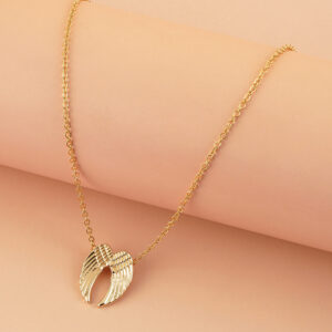 Heavenly Angel Wings Fashion Gold Silver Wing Pendant Clavicle Chain Necklaces For Women