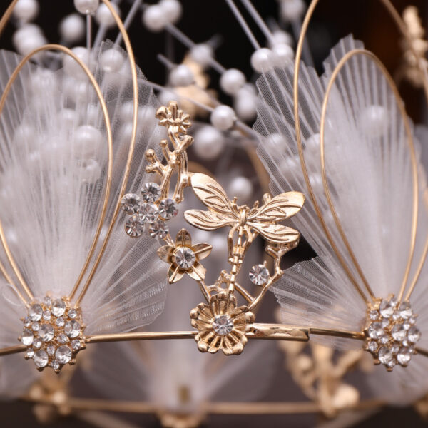 Pearl Full Circle Bridal Crown Tiara - Image 3