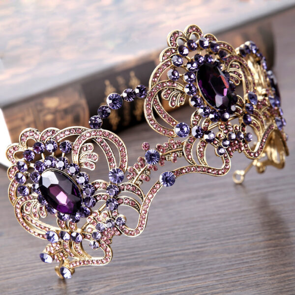 Women's Alloy Amethyst Crown Headband - Image 6