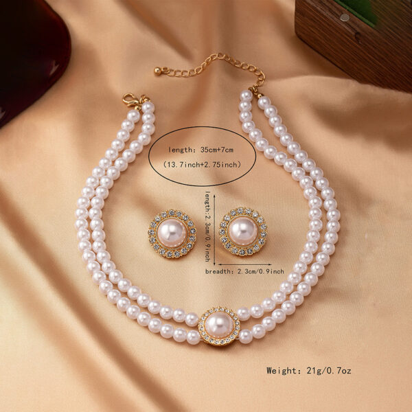 Retro Beach Vacation Style Stylish Elegant Necklace Earings Set - Image 4