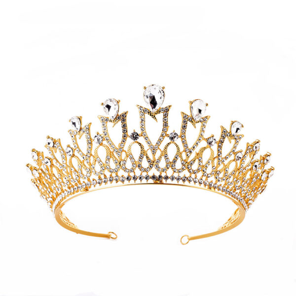Korean Sweet Princess Alloy Rhinestone Multicolor Bridal Crown Headdress - Image 7