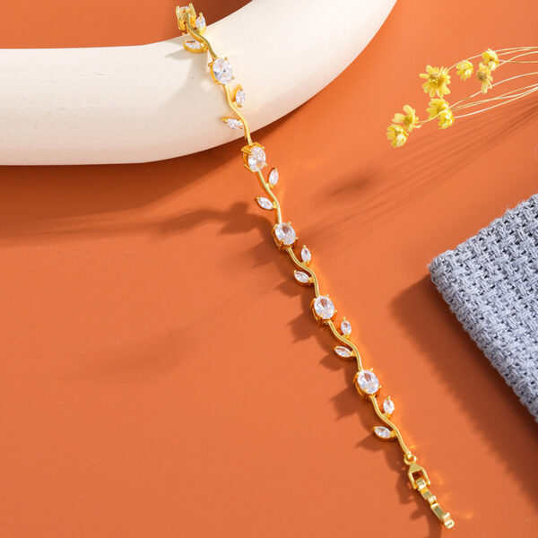 Zircon Tennis Bracelet Bride Ornament Combination - Image 6