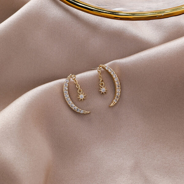 Zircon Moon Earrings Xingyue Earrings - Image 2