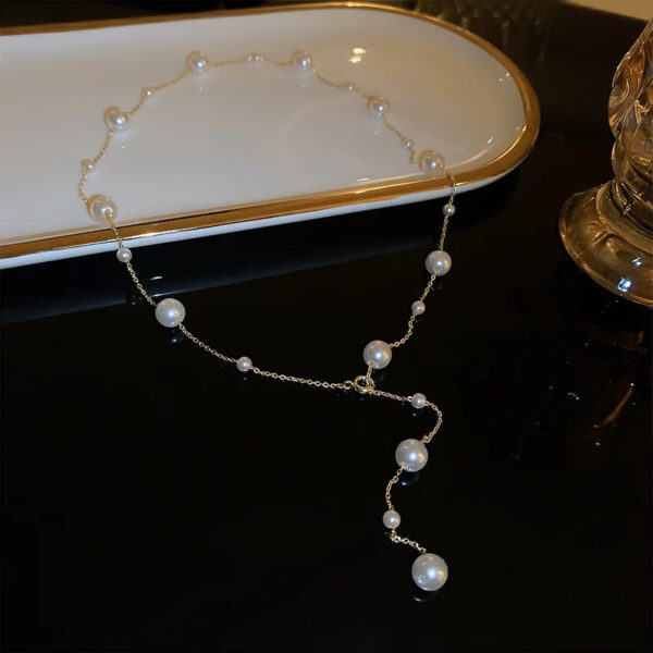 Trendy Pearl Necklace For Women Fashion Starry Pearl Choker Necklaces - Image 4