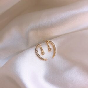 Zircon Moon Earrings Xingyue Earrings
