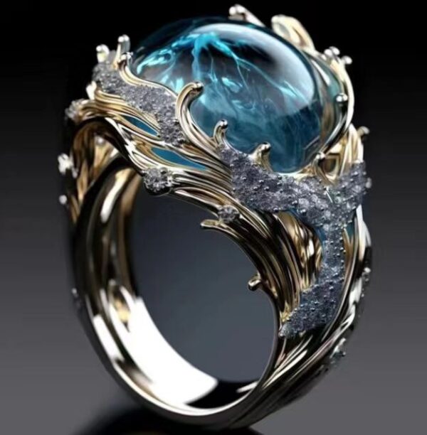 HAILANG Resin Fashion Diamond Women's Ring - Image 3