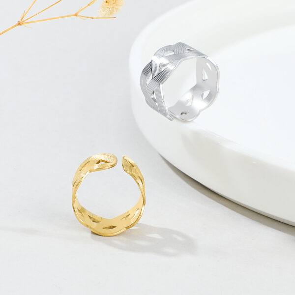 Titanium Steel Open-end Ring Simple Ring Dongdaemun Bracelet - Image 10