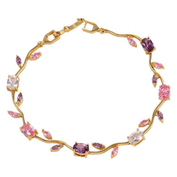 Zircon Tennis Bracelet Bride Ornament Combination - Image 9