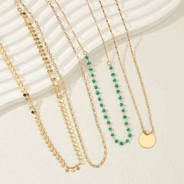 Four Twin Necklace Suit Vintage Pendant Women's Jewelry - Image 6