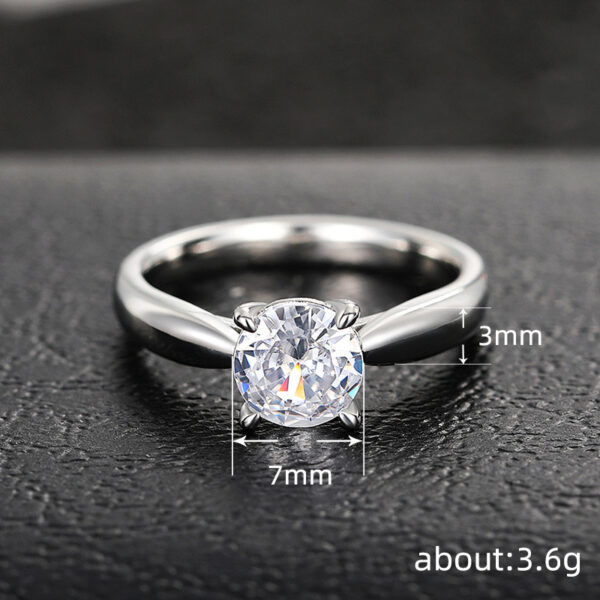 Women's Simple And Versatile Four Claw Ring - Image 2