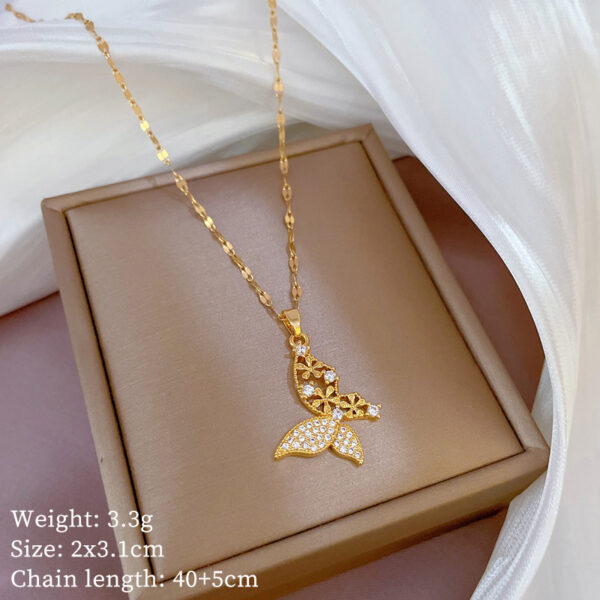 Zircon Cute Butterfly Luxury Necklace - Image 5