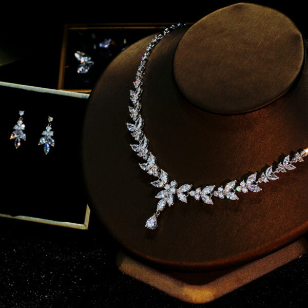 Simple White Bride Zircon Set Women - Image 9