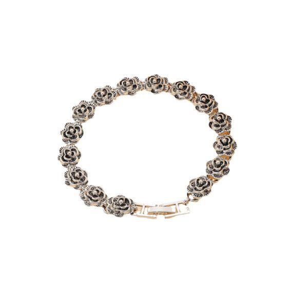 European And American Fashion Retro Camellia One Bracelet Rose Jewelry - Image 6