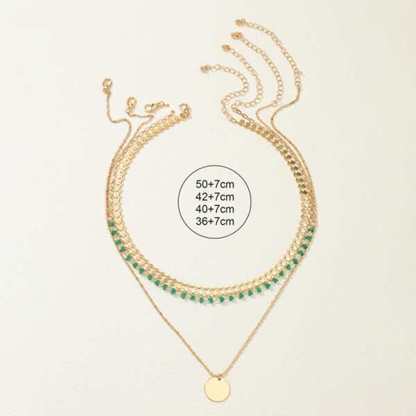 Four Twin Necklace Suit Vintage Pendant Women's Jewelry - Image 4
