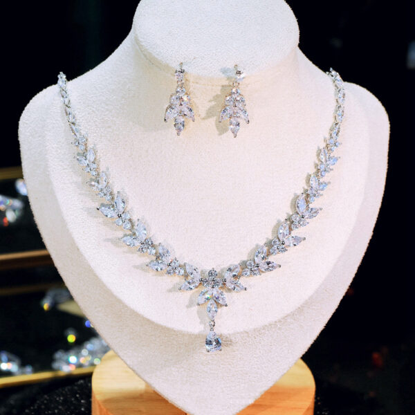 Simple White Bride Zircon Set Women - Image 8