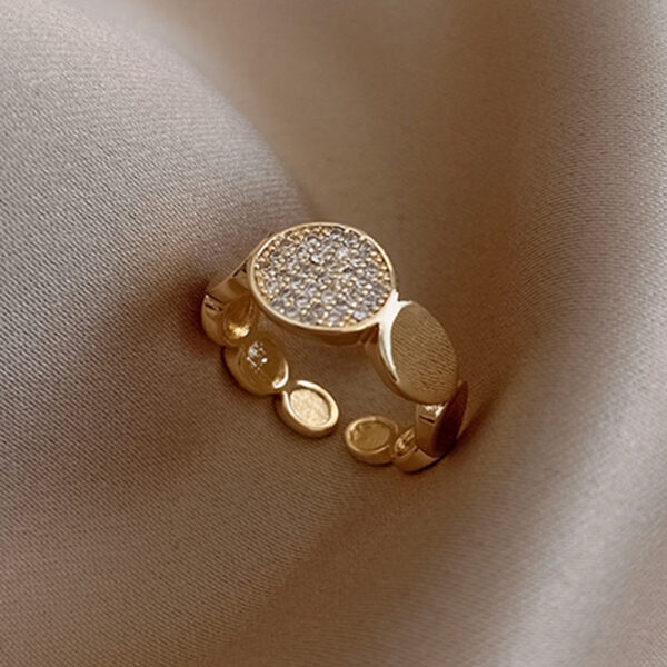 New Classic Zircon Circle Ring For Woman  Finger Accessories Fashion Korean Jewelry Wedding Party Unusual Rings - Image 4