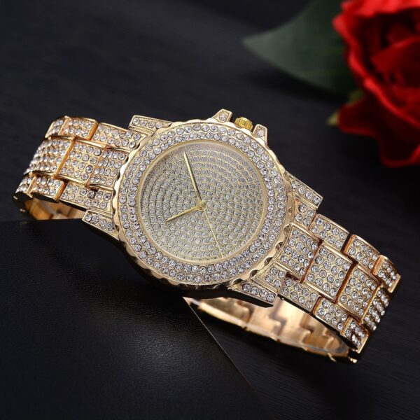 Simple Diamond British Fashion Alloy Fashion Steel Band Ladies Watch - Image 6