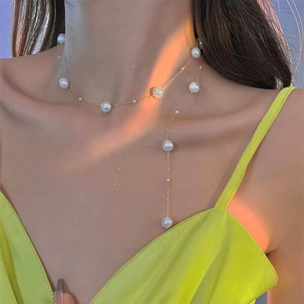 Trendy Pearl Necklace For Women Fashion Starry Pearl Choker Necklaces - Image 7
