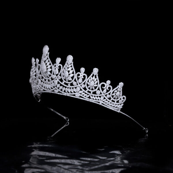 Tiara Micro-inlaid Zircon Wedding Crown - Image 2