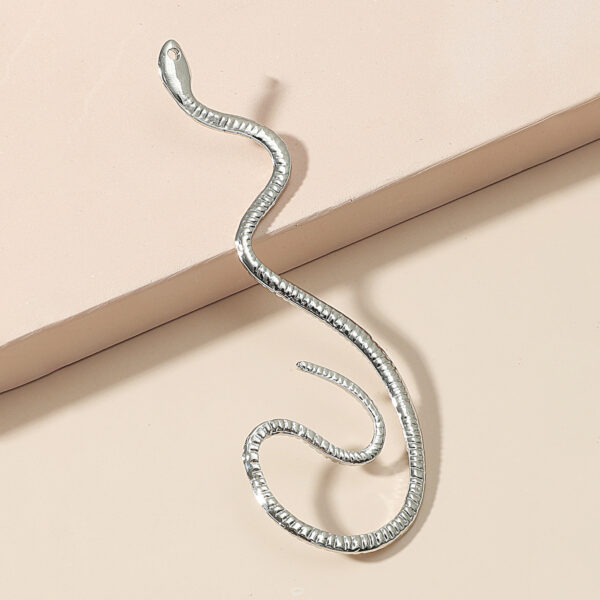 Non-hole Ear Clip Vintage Zircon Snake-shaped Earrings - Image 5