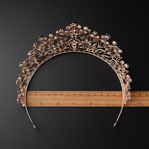 Bridal Crown Tiara Artificial Zircon Princess - Image 5