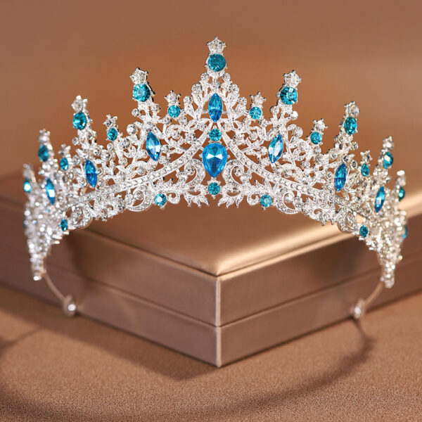 Crown Tiara Alloy Inlaid Rhinestone Crystal - Image 2