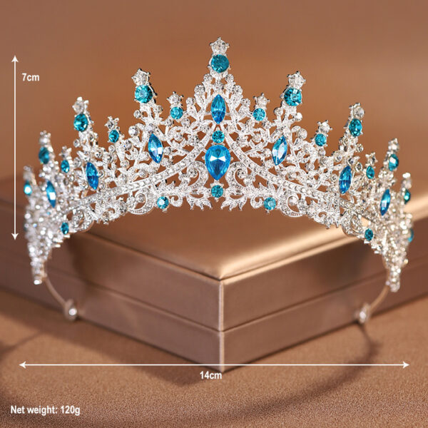 Crown Tiara Alloy Inlaid Rhinestone Crystal - Image 5