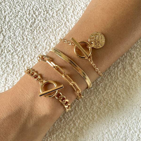 Metal Wind Hollow Chain Bracelet Snake Bone Metal Bracelet - Image 6