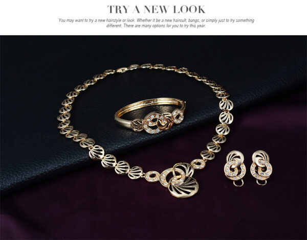 Creative Explosion Necklace Earrings Jewelry Set - Image 3