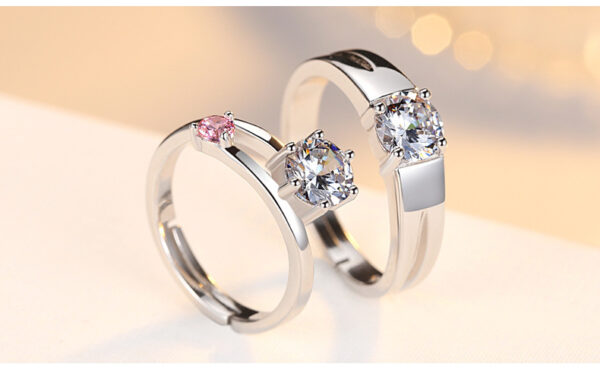 Sterling Silver Jewelry Sterling Silver Ring   Ring Sterling Silver Fashion Couple Ring - Image 2