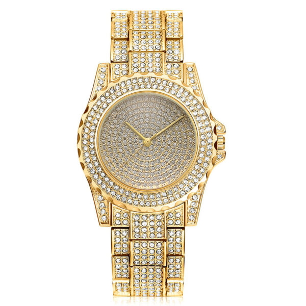 Simple Diamond British Fashion Alloy Fashion Steel Band Ladies Watch - Image 8