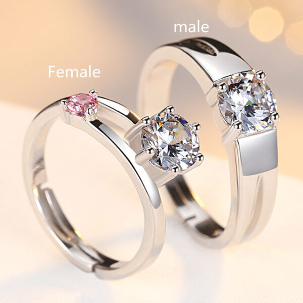 Sterling Silver Jewelry Sterling Silver Ring   Ring Sterling Silver Fashion Couple Ring - Image 5