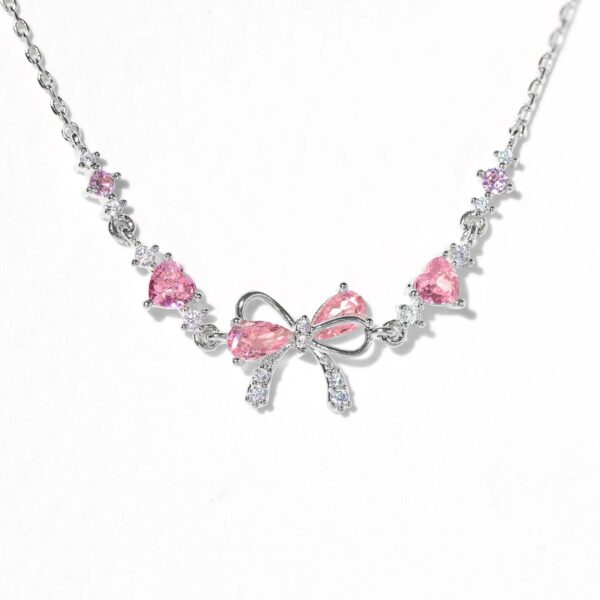 Cute Sweet Bracelet Loving Heart Zircon Bowknot Bracelet - Image 5