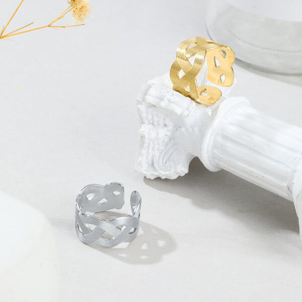 Titanium Steel Open-end Ring Simple Ring Dongdaemun Bracelet - Image 6