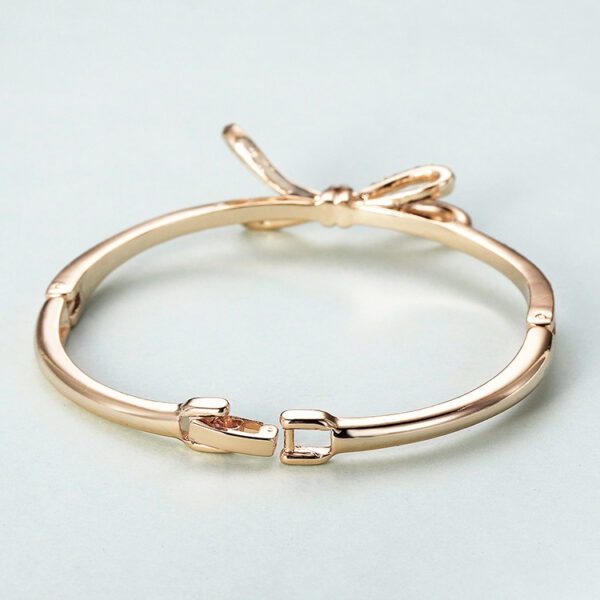 Rose Gold Alloy Bow Women Bracelet - Image 2