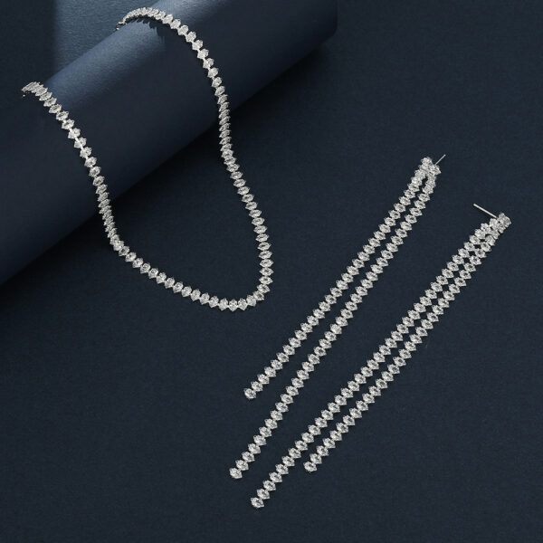 European And American Wedding Accessories Necklace Earrings Bracelet Jewelry - Image 4