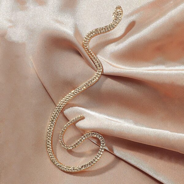 Non-hole Ear Clip Vintage Zircon Snake-shaped Earrings - Image 2