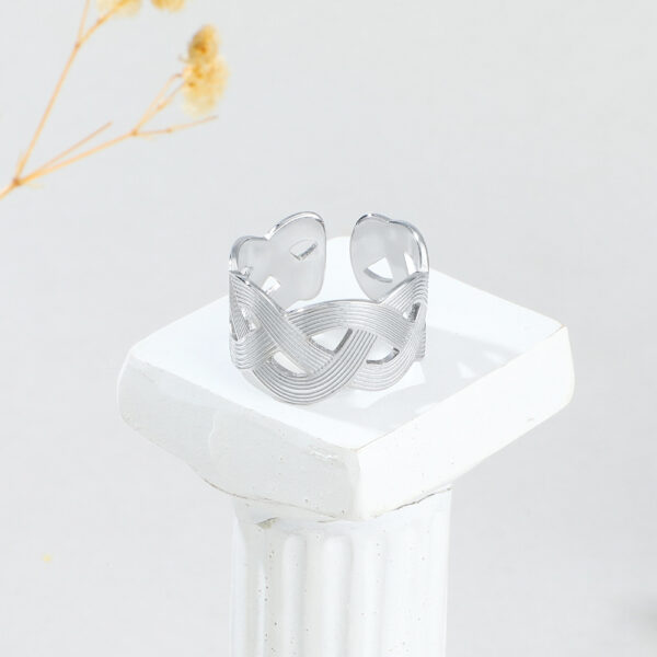 Titanium Steel Open-end Ring Simple Ring Dongdaemun Bracelet - Image 5