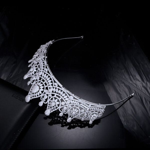 Tiara Micro-inlaid Zircon Wedding Crown - Image 5
