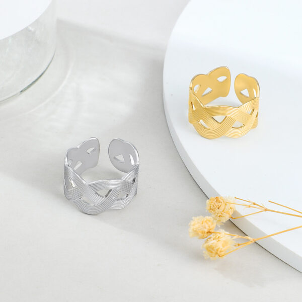 Titanium Steel Open-end Ring Simple Ring Dongdaemun Bracelet - Image 7