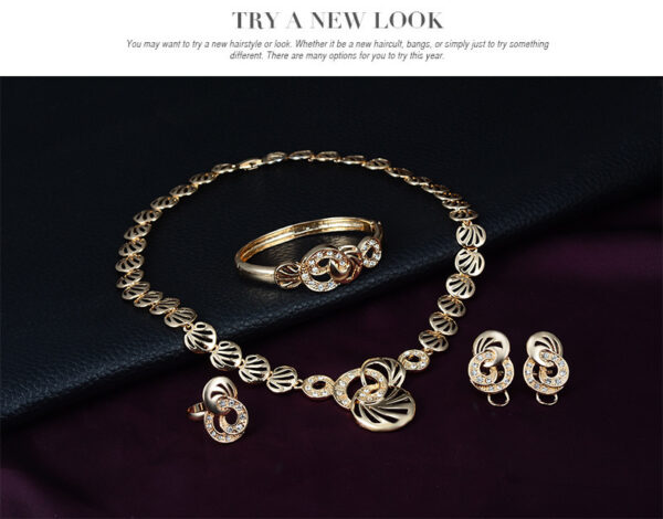 Creative Explosion Necklace Earrings Jewelry Set - Image 2