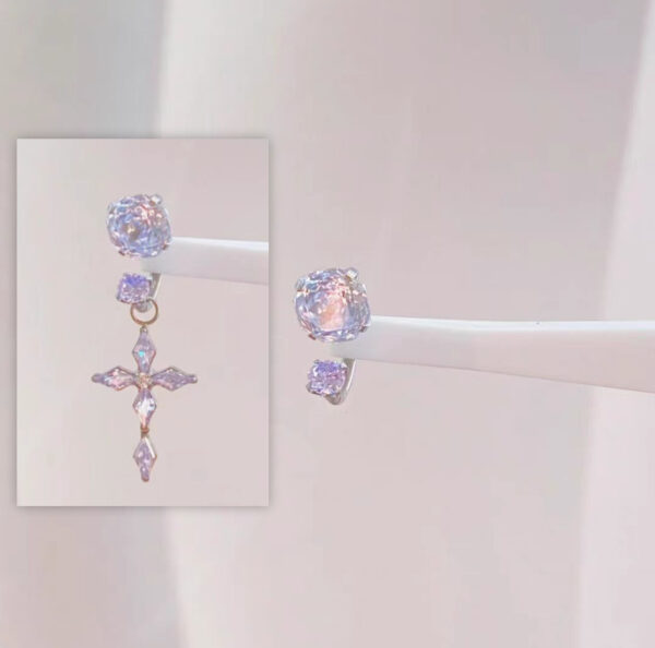 Ear Bone Stud Horseshoe Ring Earrings - Image 6