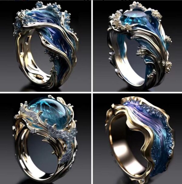 HAILANG Resin Fashion Diamond Women's Ring - Image 7