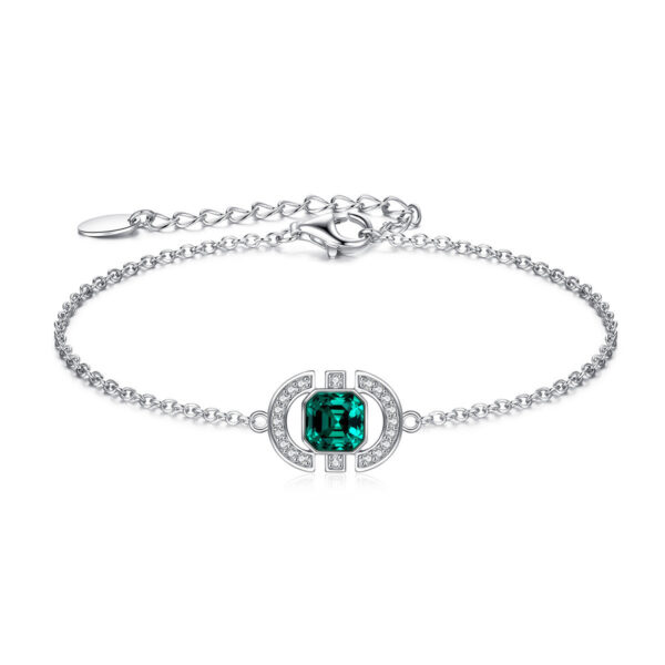 Necklace S925 Sterling Silver Square Jewelry Set - Image 2