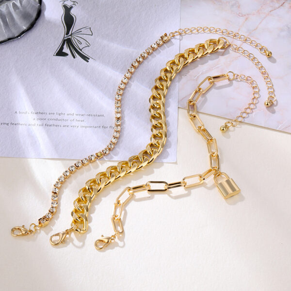 Chain Buckle Circle 5-Piece Bracelet Jewelry Set Bracelet - Image 9