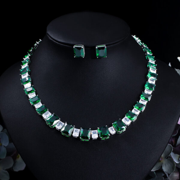 Women's Necklace Earrings Wedding Dress Set - Image 2