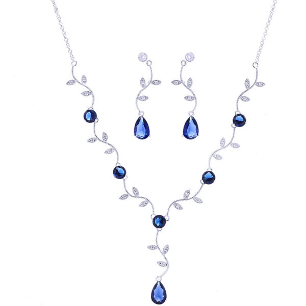 High Quality Zircon Necklace Full Diamond Jewelry Set - Image 5