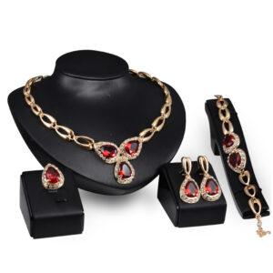 Natural Style Alloy Jewelry Set Necklace Four-piece