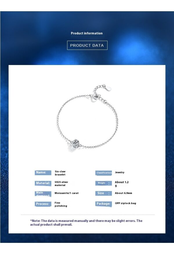 925 Sterling Silver Six-claw Bracelet Ornament - Image 2